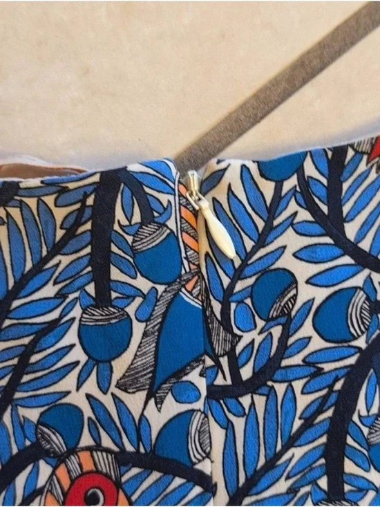 TORY BURCH Mallory Something Wild 100% Silk Printed Shift Dress - Picture 5 of 13